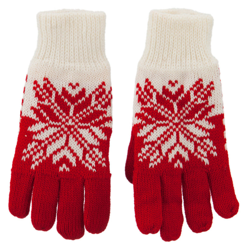 Fancy Snowflake Design Gloves