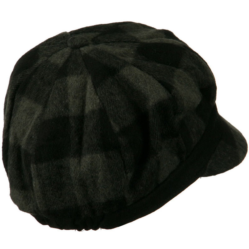 Flower Short Brim Newsboy Hat
