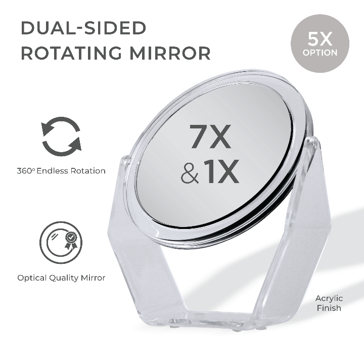 Makeup Mirror with Magnification & Swivel