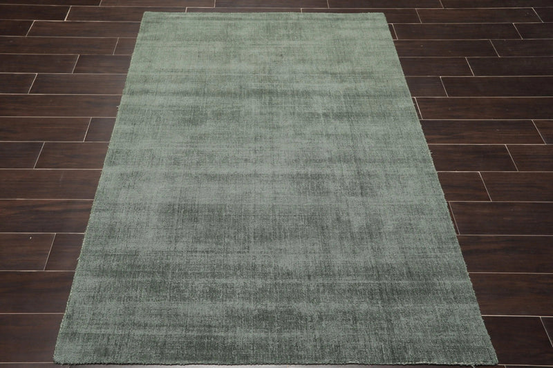 4x6 Green Hand Tufted Handmade 100% Wool Modern & Contemporary Oriental Area Rug