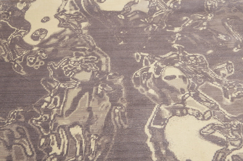 8' x 10' Modern 100% Wool Oriental Area rug Gray