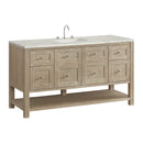 James Martin Breckenridge 60" Single Bathroom Vanity, Whitewashed Oak