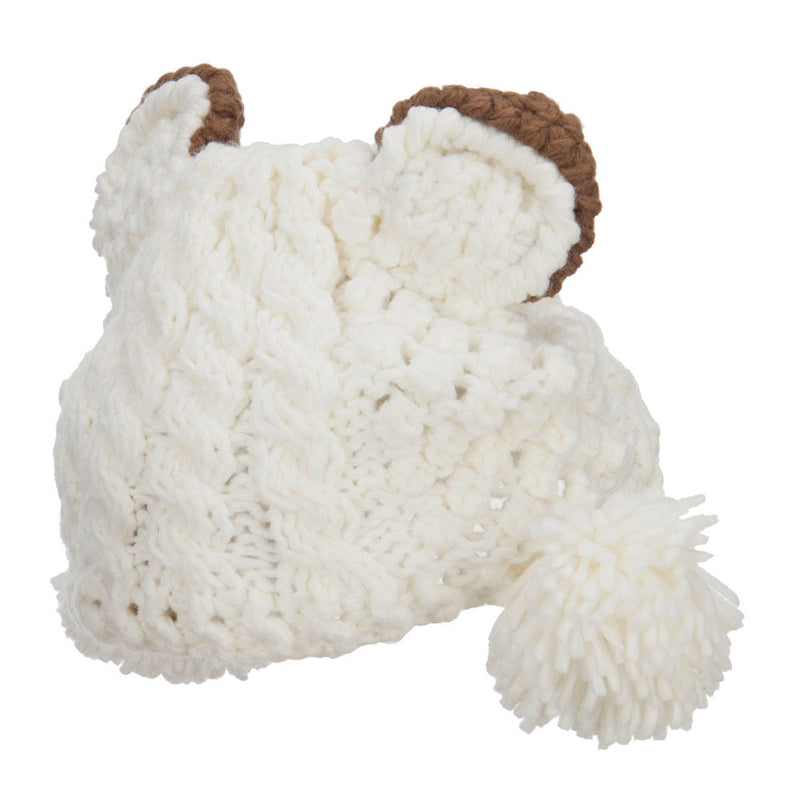 Girl's Pom Pom Knit Animal Ear Beanie