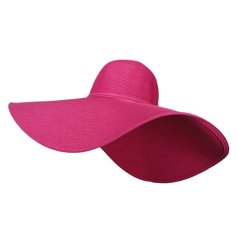 Wavy Brim Paper Braid Sun Hat