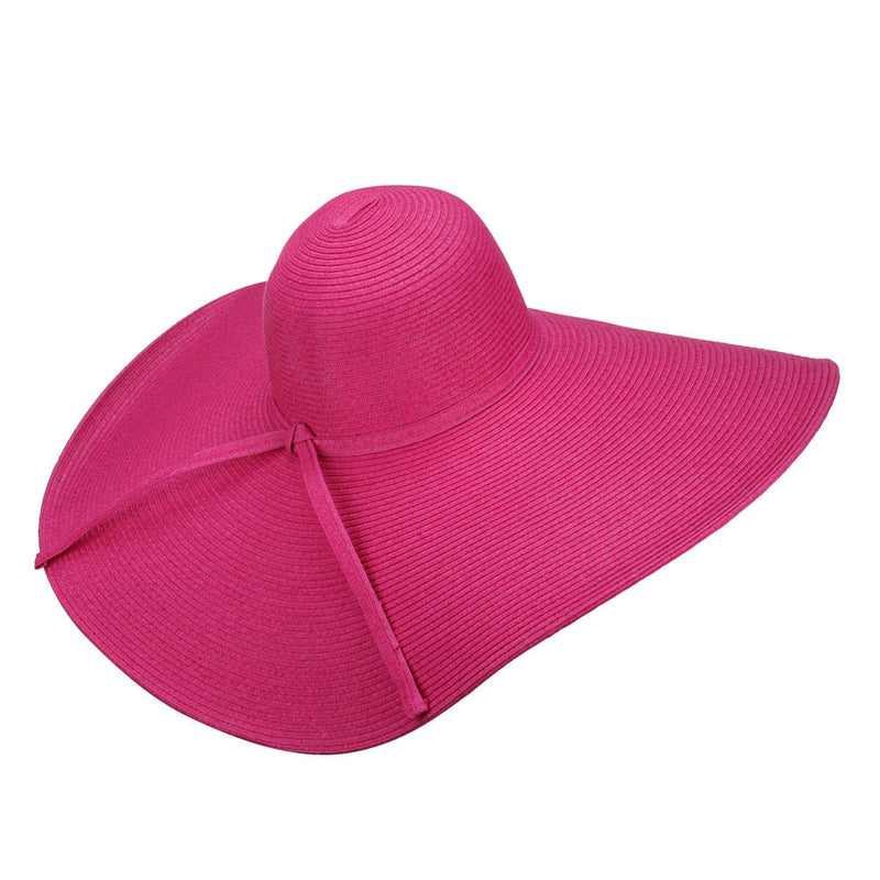 Wavy Brim Paper Braid Sun Hat