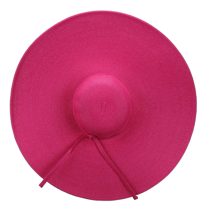 Wavy Brim Paper Braid Sun Hat