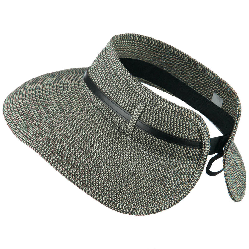 Women's UPF 50+ Tweed Buckle Roll Up Visor