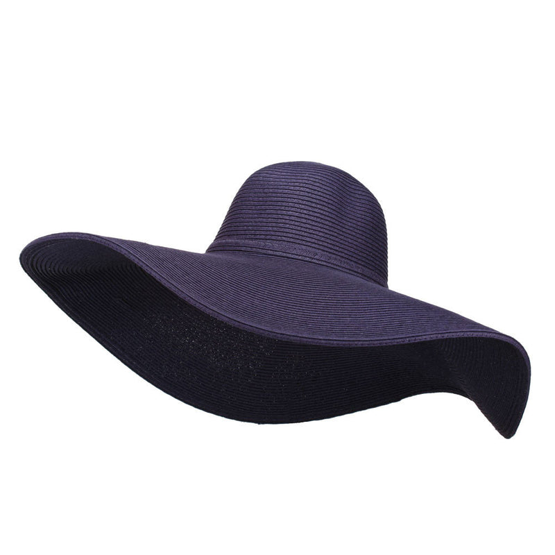 Wavy Brim Paper Braid Sun Hat