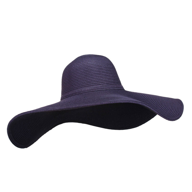 Wavy Brim Paper Braid Sun Hat