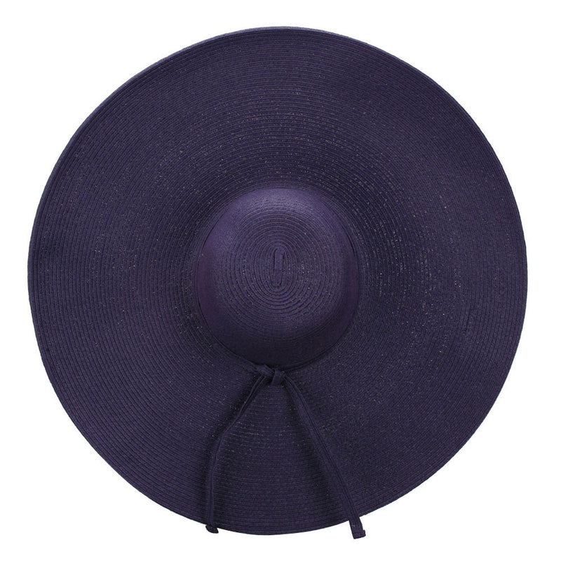 Wavy Brim Paper Braid Sun Hat