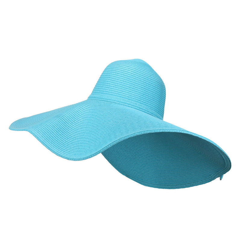 Wavy Brim Paper Braid Sun Hat
