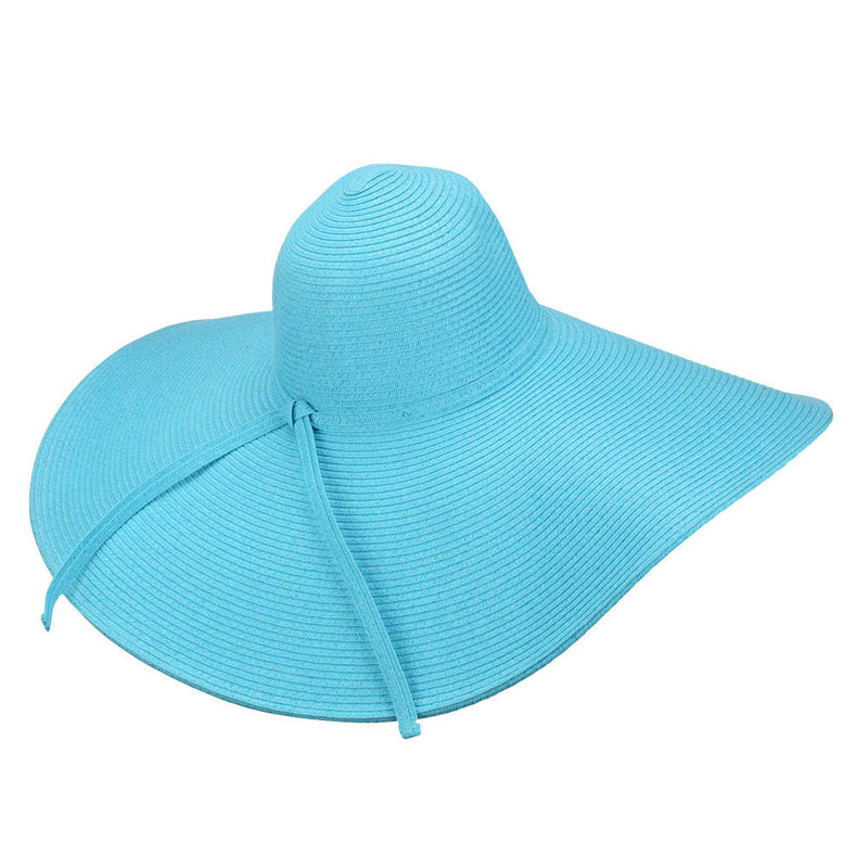Wavy Brim Paper Braid Sun Hat