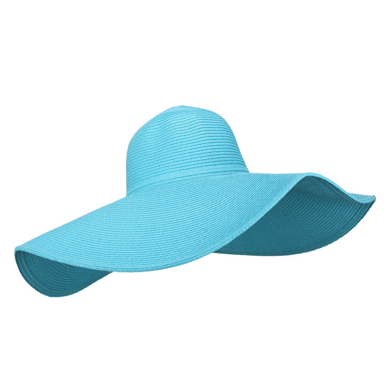 Wavy Brim Paper Braid Sun Hat