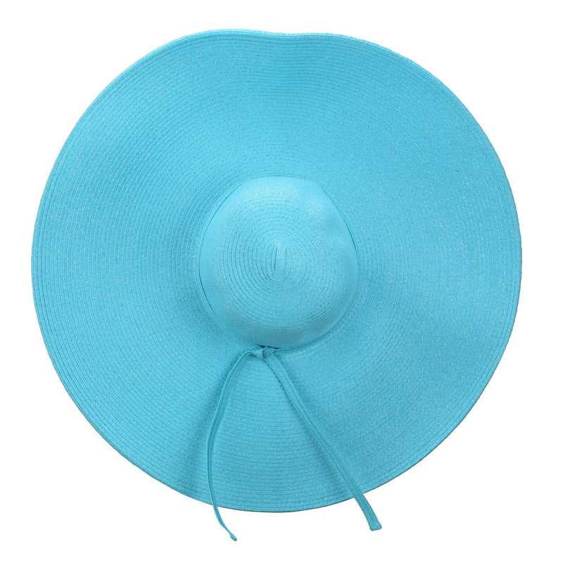 Wavy Brim Paper Braid Sun Hat