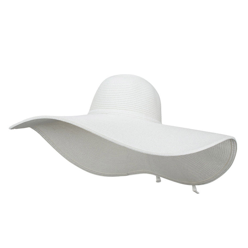 Wavy Brim Paper Braid Sun Hat