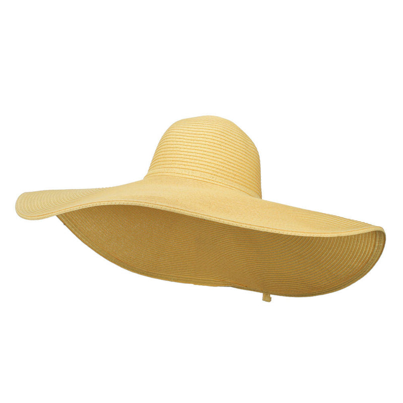 Wavy Brim Paper Braid Sun Hat