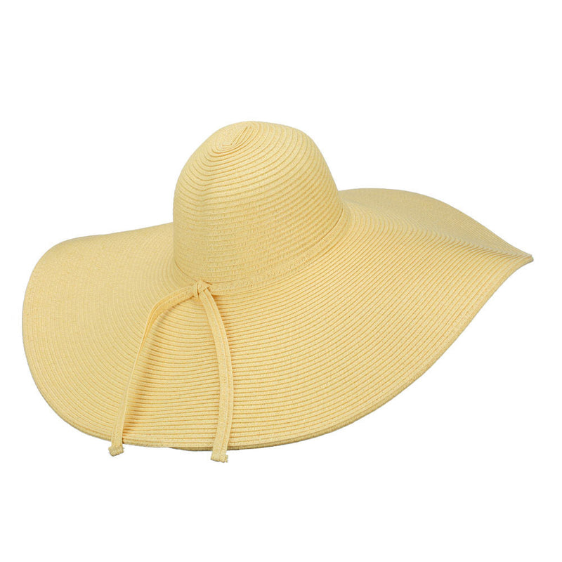 Wavy Brim Paper Braid Sun Hat