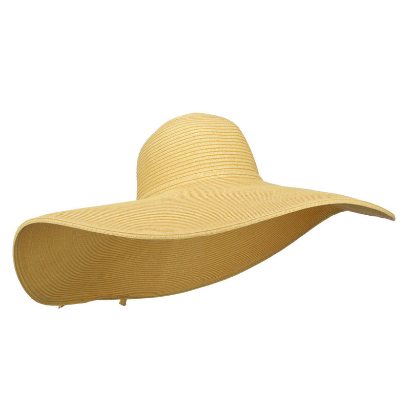 Wavy Brim Paper Braid Sun Hat