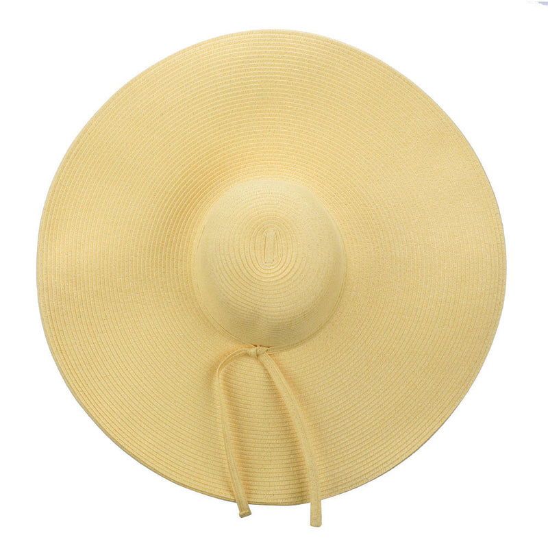 Wavy Brim Paper Braid Sun Hat