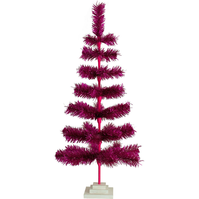 Fuchsia Tinsel Christmas Tree