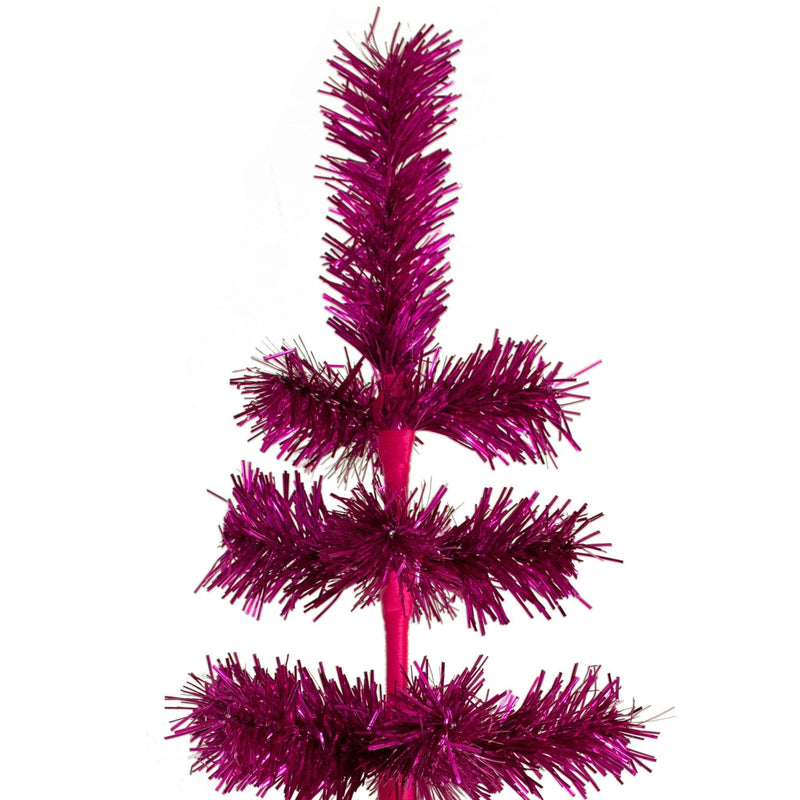 Fuchsia Tinsel Christmas Tree