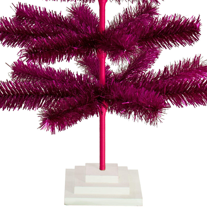 Fuchsia Tinsel Christmas Tree