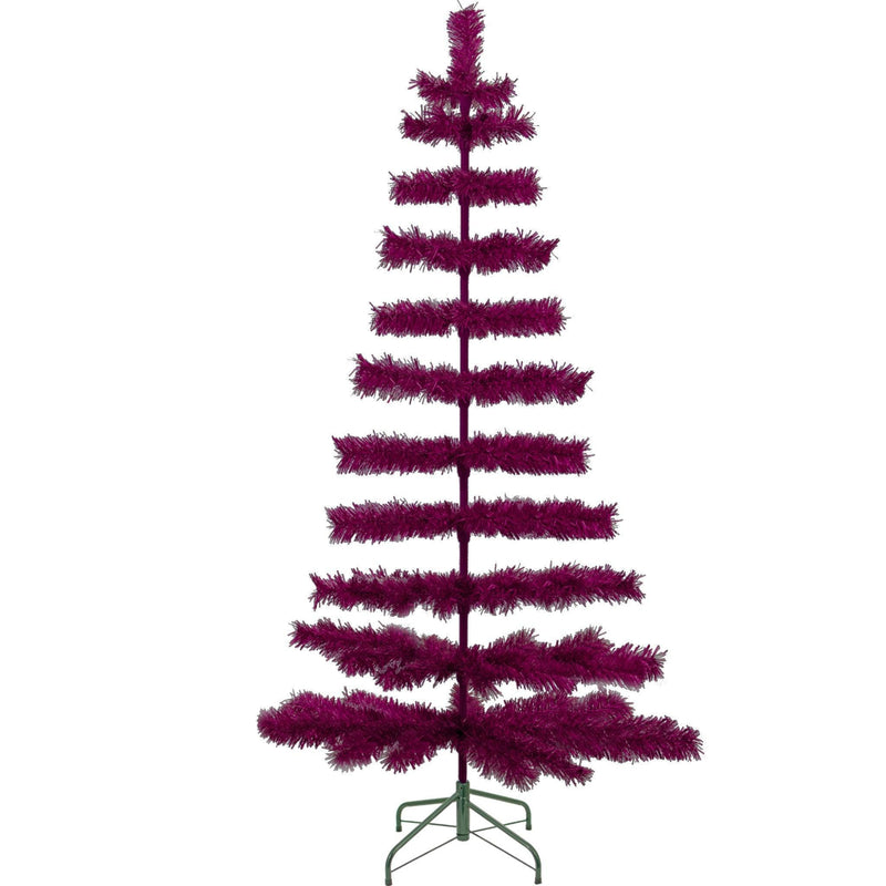 Fuchsia Tinsel Christmas Tree