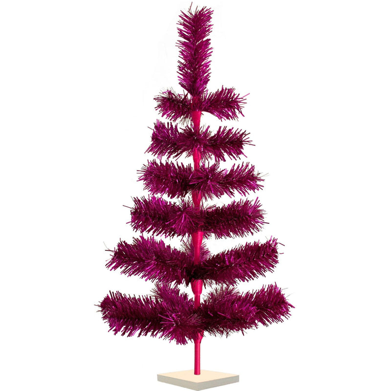 Fuchsia Tinsel Christmas Tree