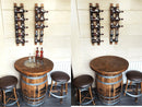 Whiskey & Wine Barrel Home Bar Set