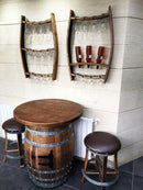 Whiskey & Wine Barrel Home Bar Set
