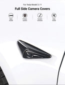Full Side Camera Covers for Tesla Model 3 / Y - Carbon Fiber Exterior Mods