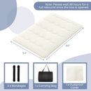 Queen/King/Twin/Full Futon Mattress Floor Sleeping Pad with Washable Cover Beige by LJGDeals