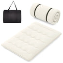 Queen/King/Twin/Full Futon Mattress Floor Sleeping Pad with Washable Cover Beige by LJGDeals