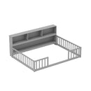 Full Size Montessori Floor Bed with Bookcase by LJGDeals