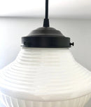 Vintage Milk Glass Pendant Light | 8.25"