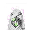 GobekUsa Fun Animal Bathroom Wall Art Canvas