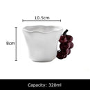 Fun fruits ceramic mug strawberry & lemon dining room cup by Decorbites