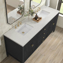 James Martin Myrrin 72" Double Bathroom Vanity, Carbon Oak