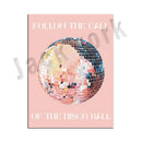 Funky disco gogo boot canvas print bedroom retro wall art by Decorbites