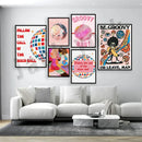 Funky disco gogo boot canvas print bedroom retro wall art by Decorbites