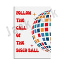 Funky disco gogo boot canvas print bedroom retro wall art by Decorbites