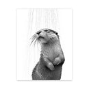 GobekUsa Funny Animal Bathroom Canvas Wall Art
