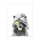 GobekUsa Funny Animal Bathroom Canvas Wall Art