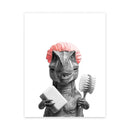 GobekUsa Funny Animal Bathroom Poster, Wall Art Canvas