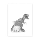 GobekUsa Funny Animal Bathroom Wall Art Canvas