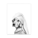 GobekUsa Funny Animal Bathroom Wall Art Canvas Print