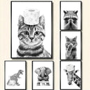 GobekUsa Funny Animal Bathroom Wall Art Print