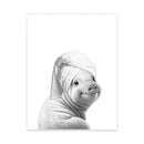 GobekUsa Funny Animal Bathroom Wall Art Print