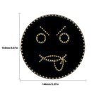 Funny black & gold smiley face led sign light car decor by Decorbites