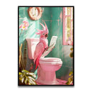 GobekUsa Funny Cat Bathroom Wall Art Poster
